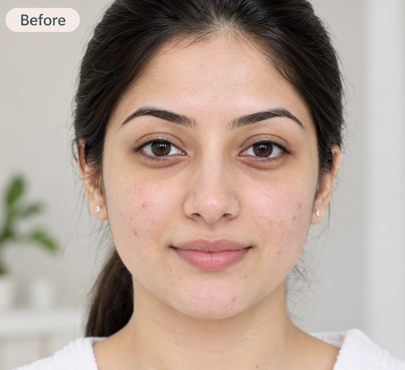 Priya S. before Hydra Facial