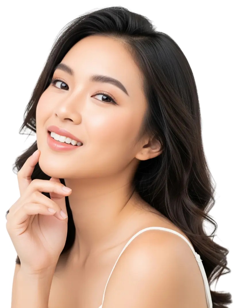 Woman with fresh, smooth-looking skin, illustrating a Hydrafacial session